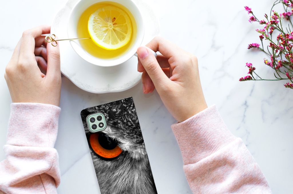 Samsung Galaxy A22 5G Hoesje maken Uil - B2C Telecom