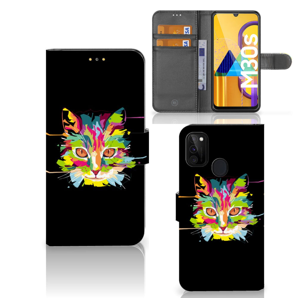 Samsung Galaxy M21 | M30s Leuk Hoesje Cat Color
