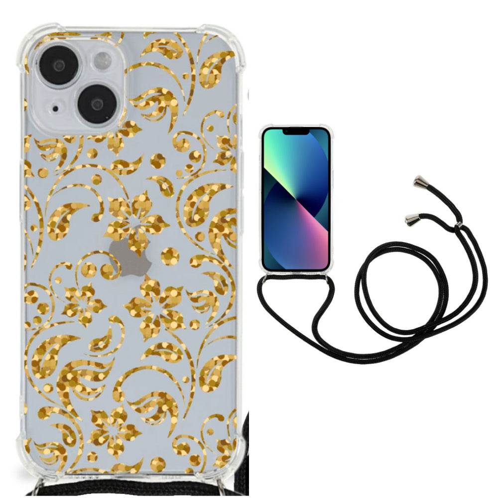 iPhone 14 Case Gouden Bloemen