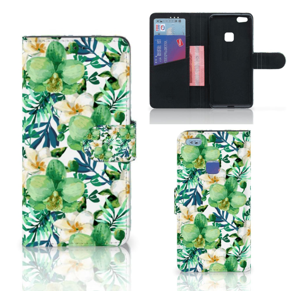 Huawei P10 Lite Hoesje Orchidee Groen