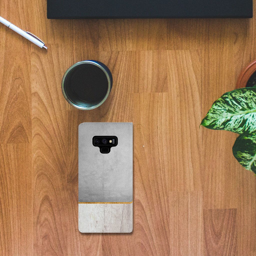 Samsung Galaxy Note 9 Book Wallet Case Wood Concrete