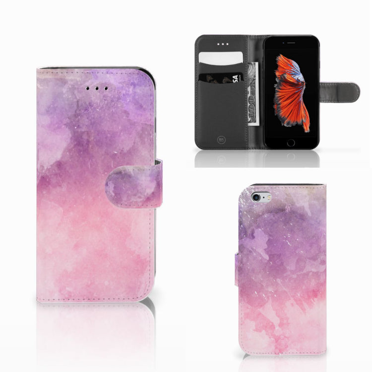 Hoesje Apple iPhone 6 | 6s Pink Purple Paint