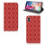 Apple iPhone Xs Max Hoesje met Magneet Batik Rood