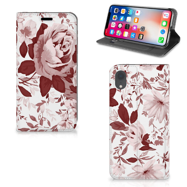 Bookcase Apple iPhone Xr Watercolor Flowers