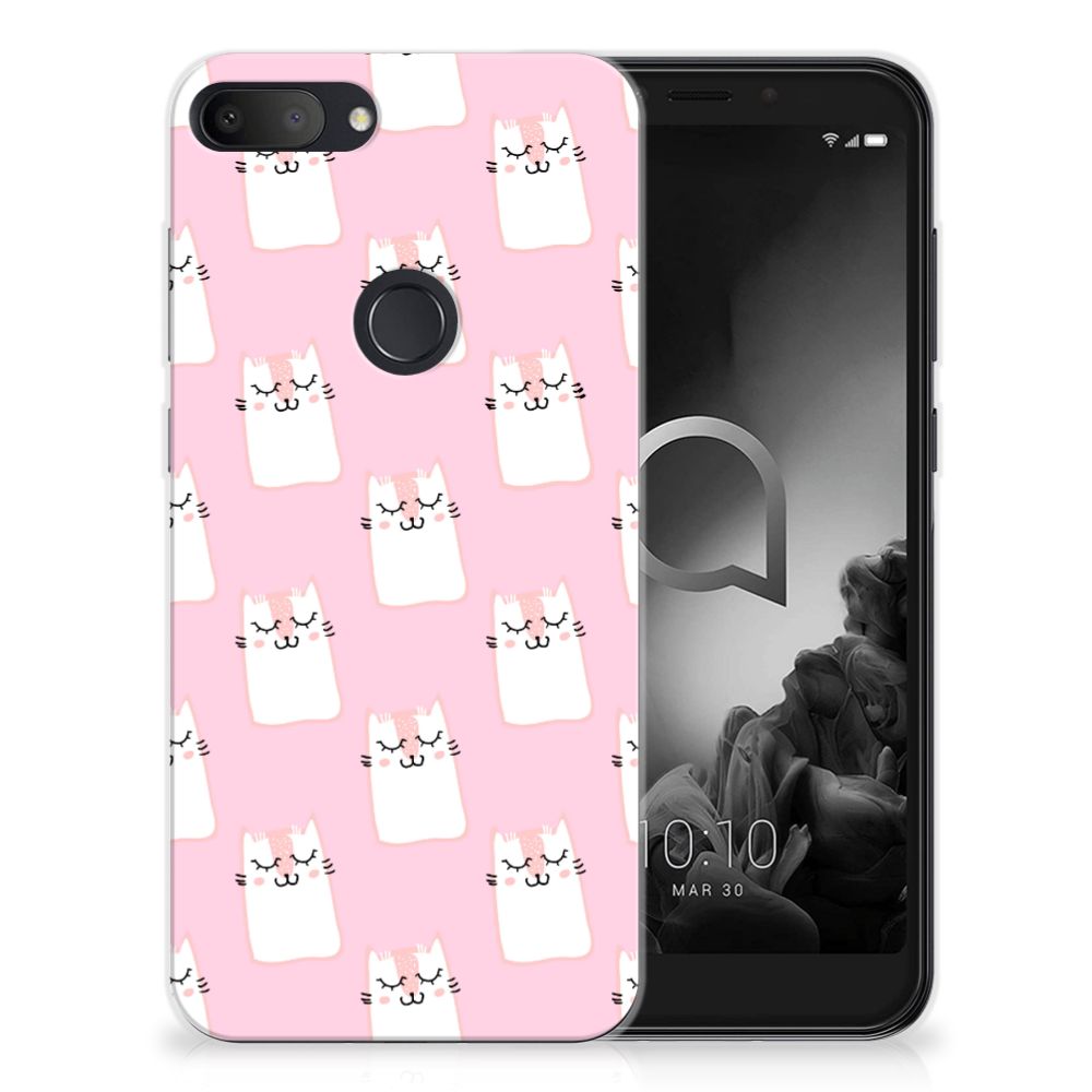 Alcatel 1S (2019) TPU Hoesje Sleeping Cats