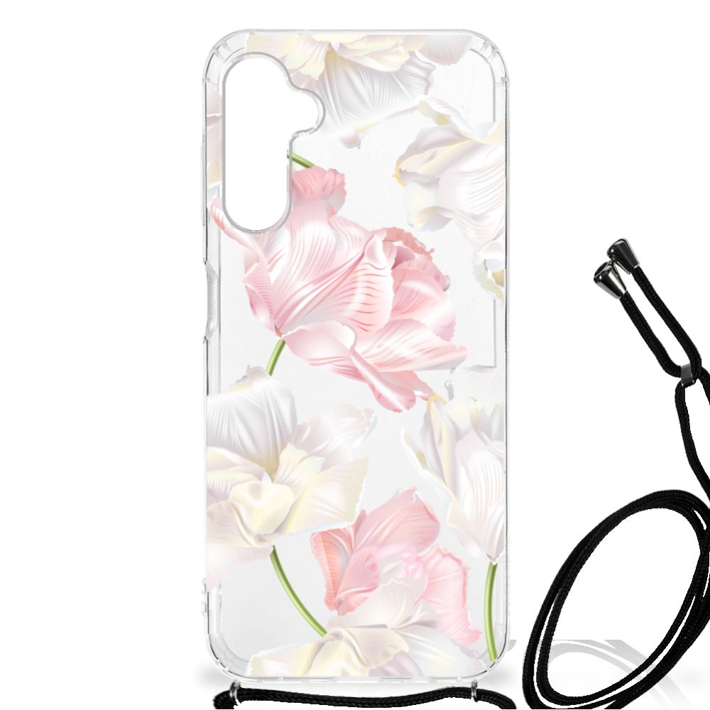 Samsung Galaxy A14 5G Case Lovely Flowers with floral design in soft colors and flexible rubber material.