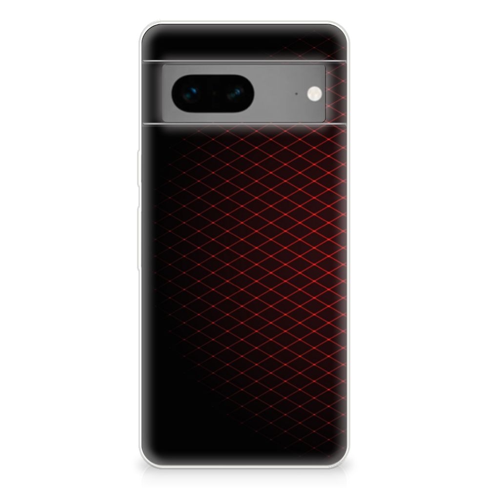 Google Pixel 7 TPU bumper Geruit Rood