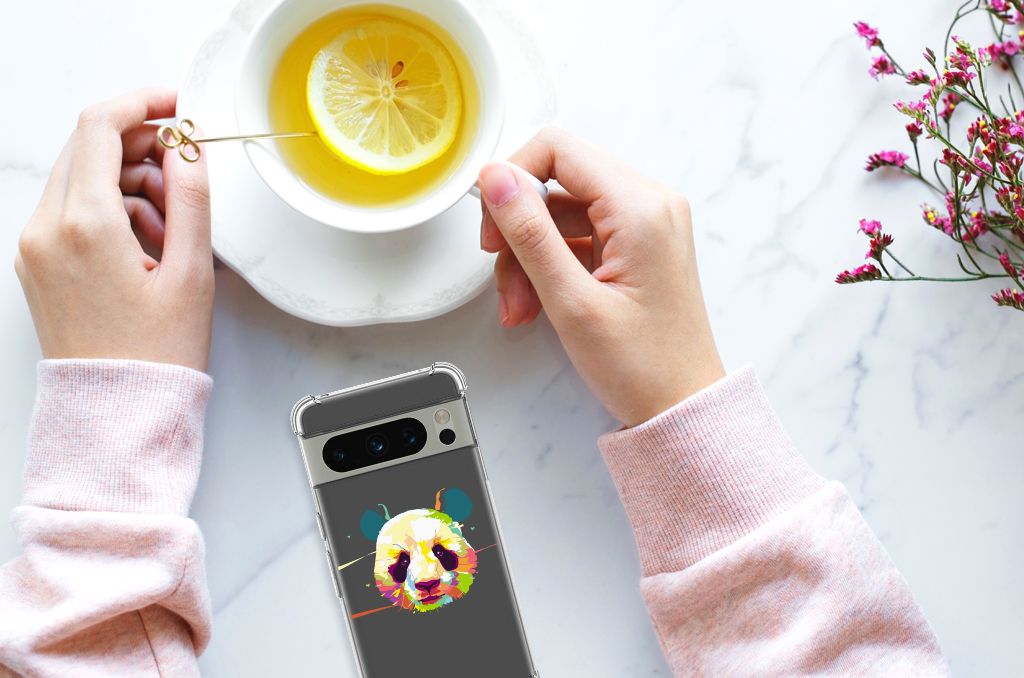 Google Pixel 8 Pro Stevig Bumper Hoesje Panda Color B2C Telecom