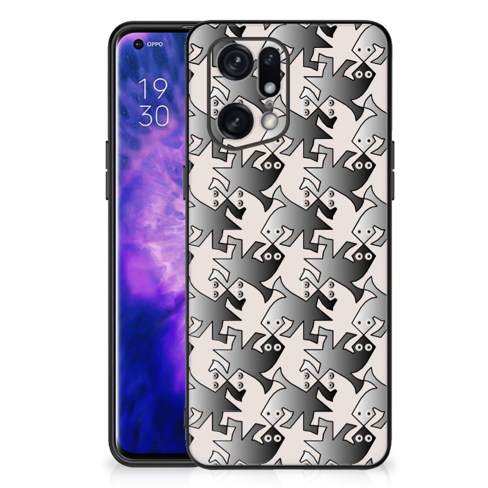 OPPO Find X5 Pro Dierenprint Telefoonhoesje Salamander Grey B2C Telecom