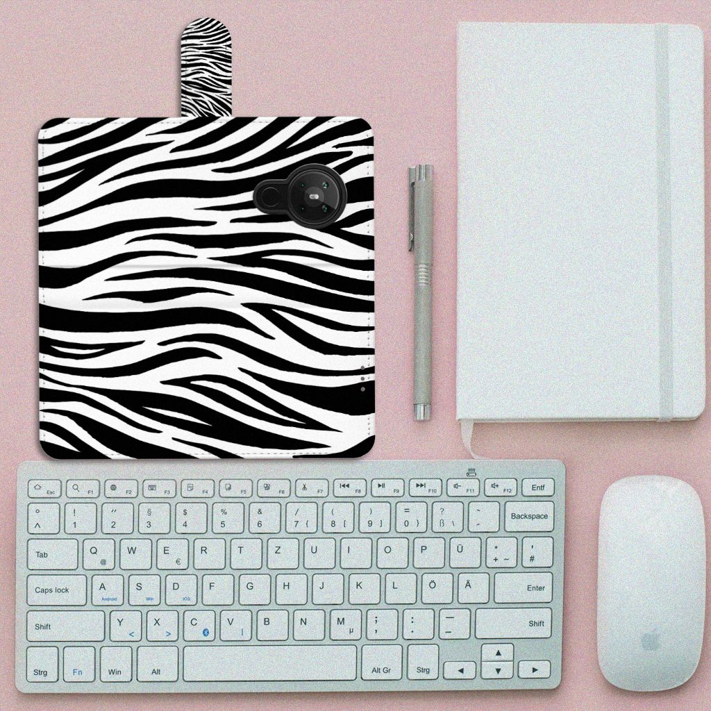 Nokia 5.3 Telefoonhoesje met Pasjes Zebra