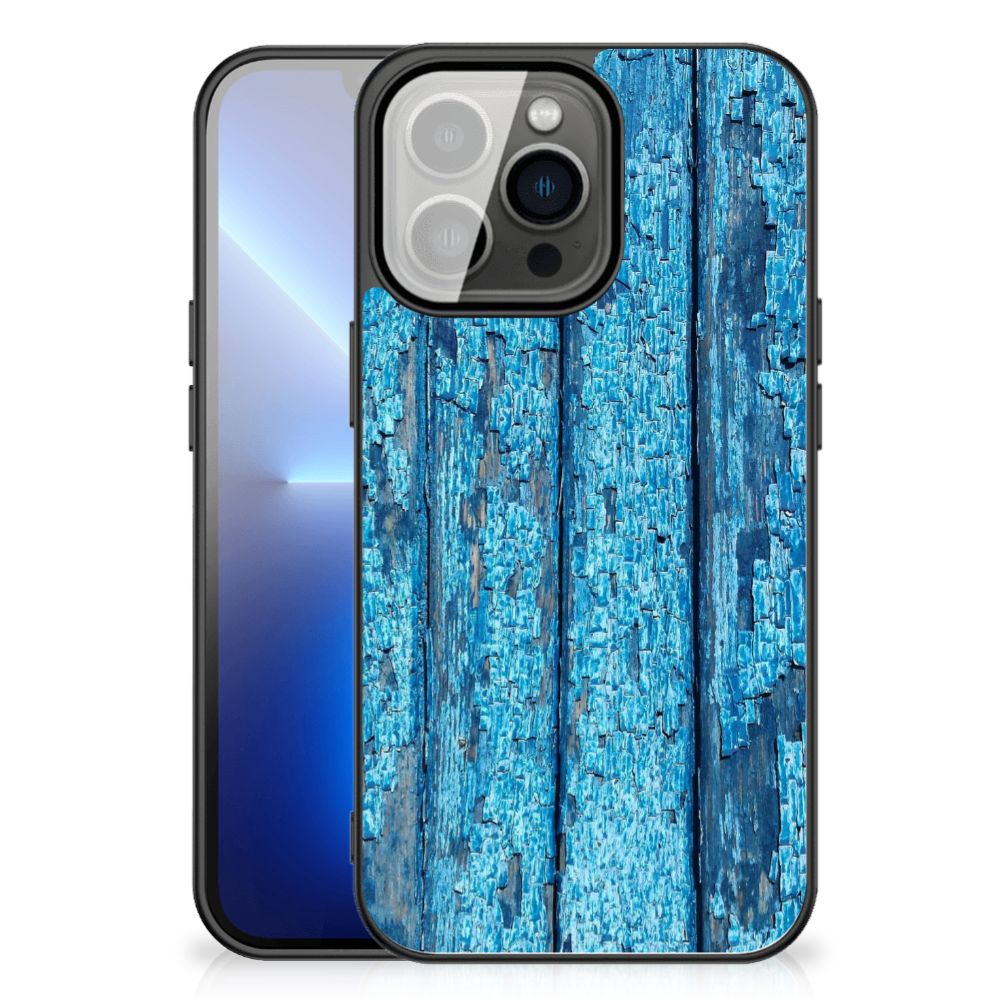 iPhone 13 Pro Max Houten Print Telefoonhoesje Wood Blue B2C Telecom