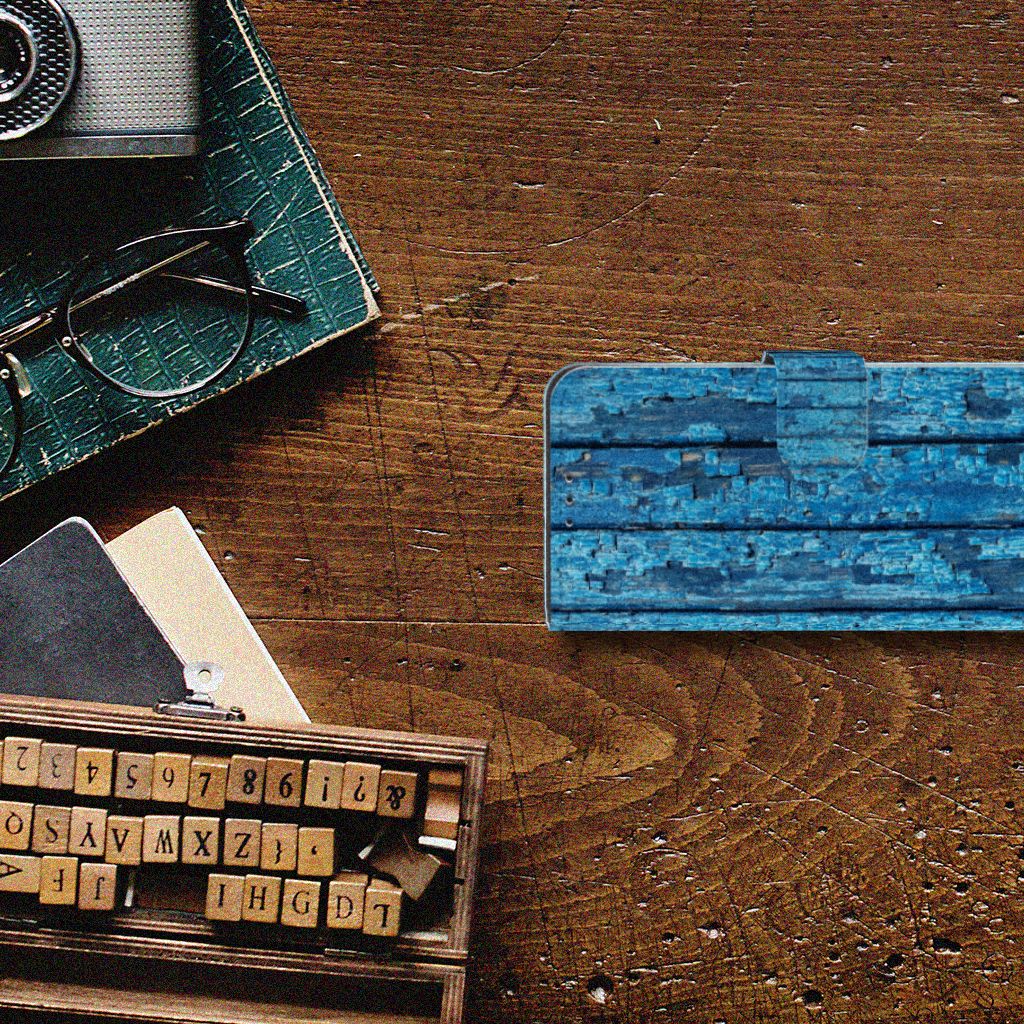 Xiaomi Mi A3 Book Style Case Wood Blue