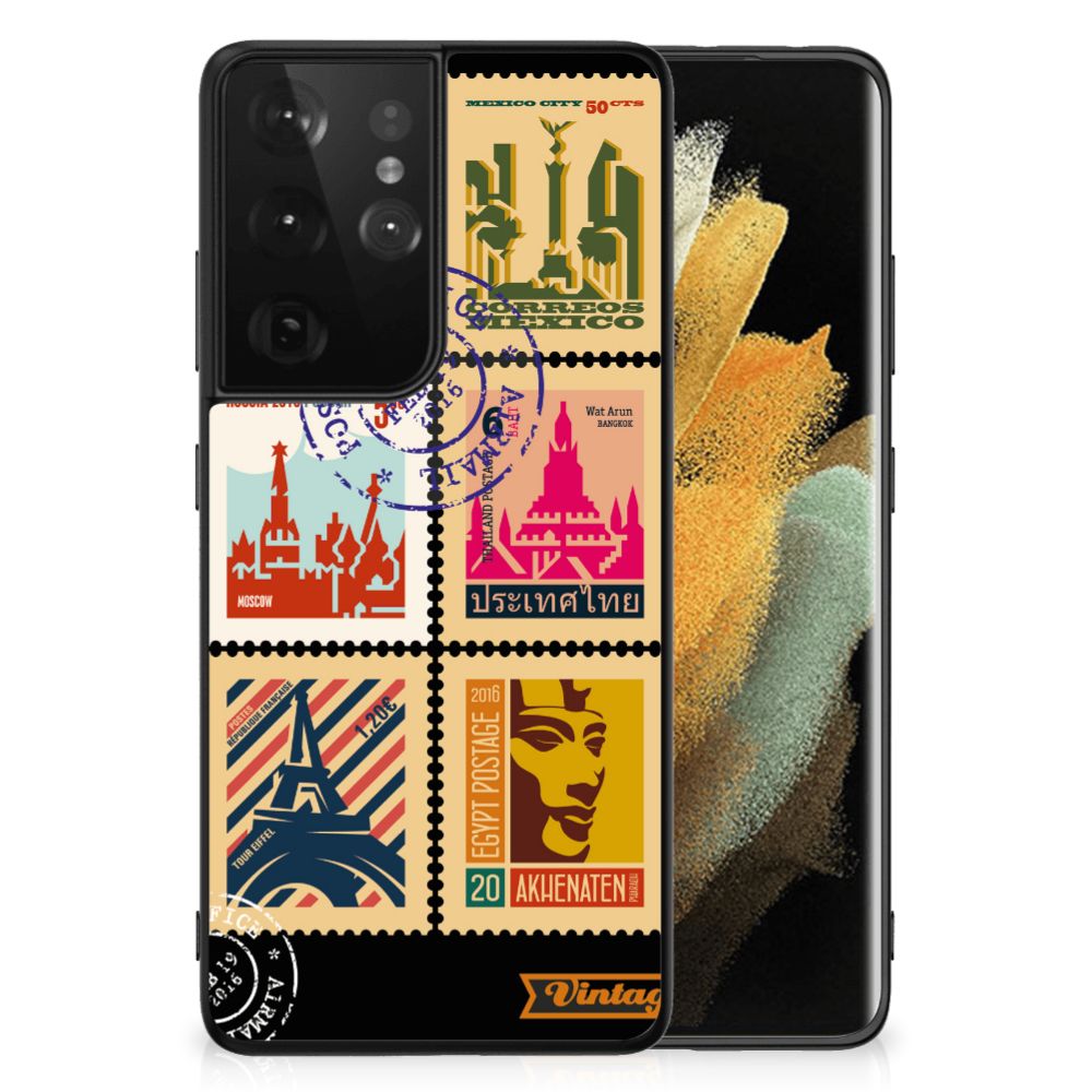 Samsung Galaxy S21 Ultra TPU Backcover Postzegels B2C Telecom