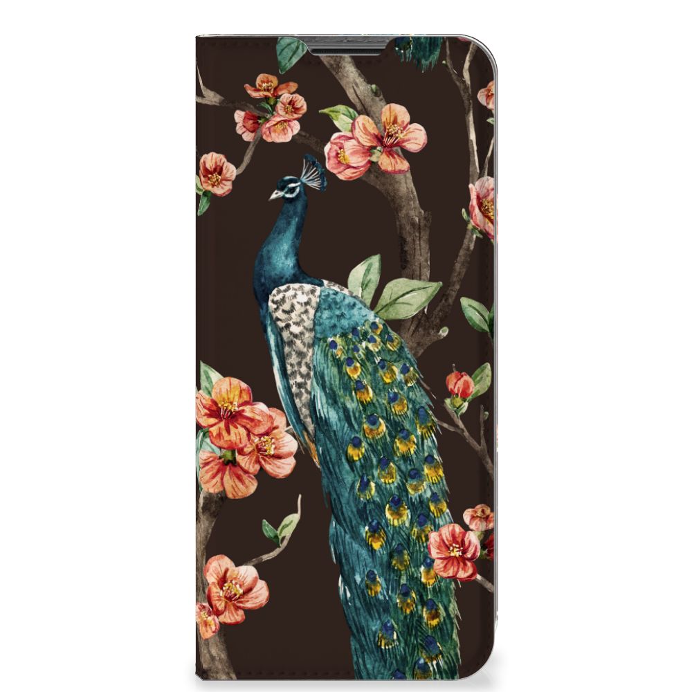 Nokia G50 Hoesje maken Pauw met Bloemen - B2C Telecom