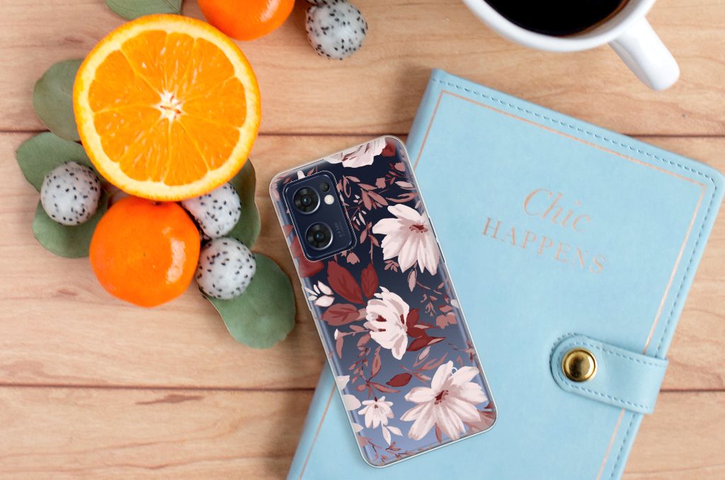 Hoesje maken OPPO Reno 7 5G | Find X5 Lite Watercolor Flowers B2C Telecom