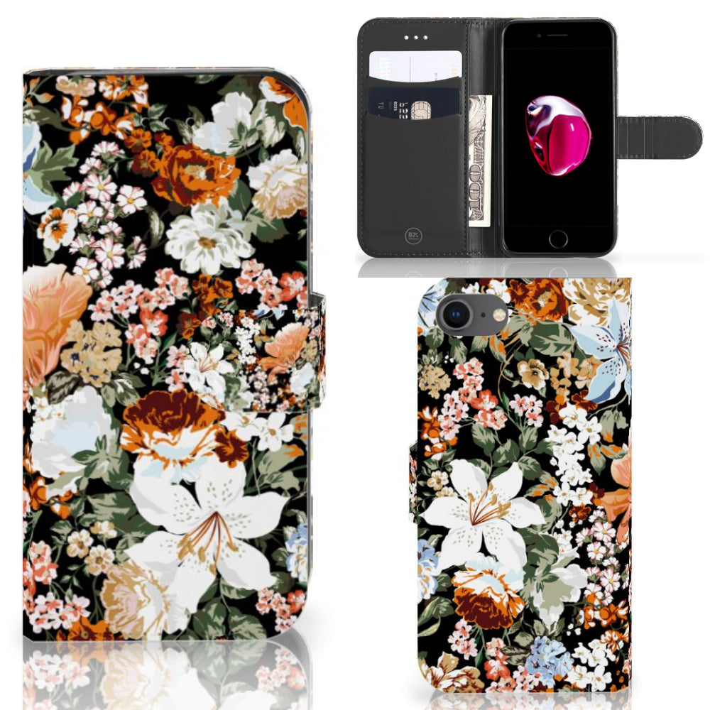 Hoesje voor iPhone 7 | 8 | SE (2020) | SE (2022) Dark Flowers