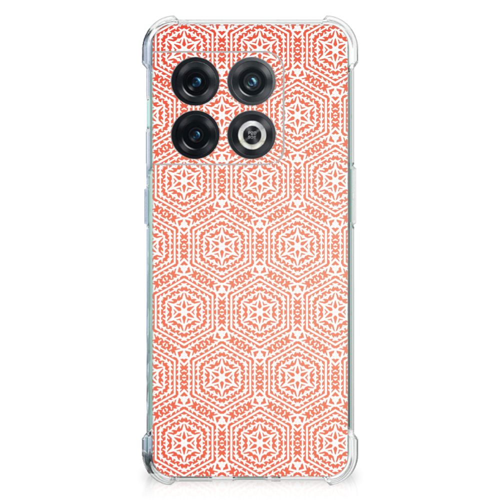 OnePlus 10 Pro Doorzichtige Silicone Hoesje Pattern Orange B2C Telecom
