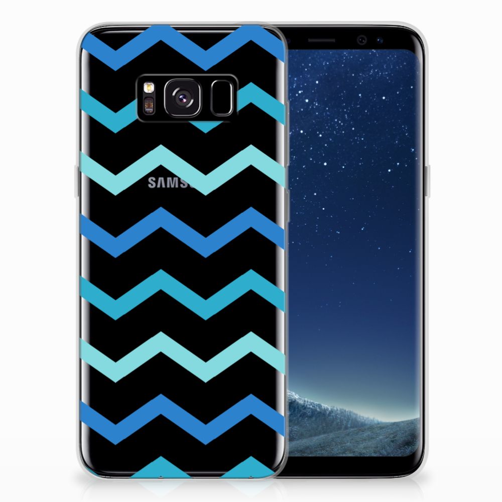 Samsung Galaxy S8 TPU bumper Zigzag Blauw