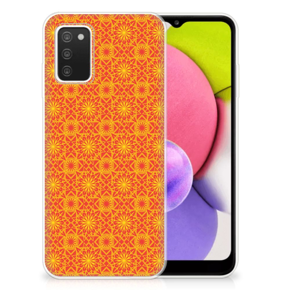 Samsung Galaxy A03S TPU bumper Batik Oranje B2C Telecom