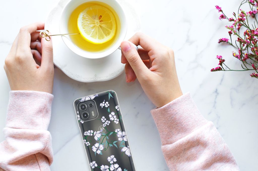 Motorola Edge 20 Lite Uniek TPU Case Blossom White