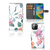 Apple iPhone 14 Telefoonhoesje met Pasjes Bird Flowers