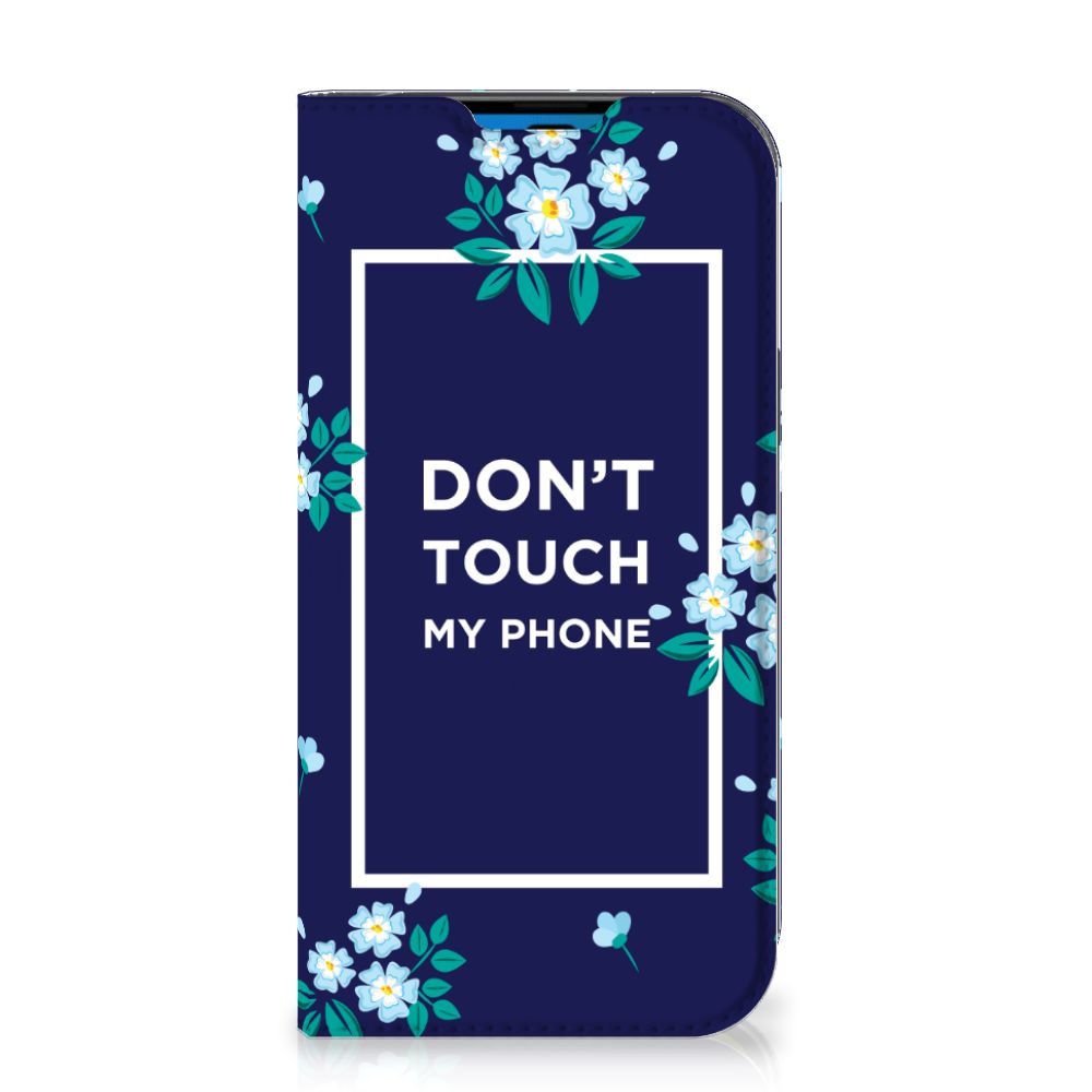 iPhone 14 Pro Design Case Flowers Blue DTMP - B2C Telecom