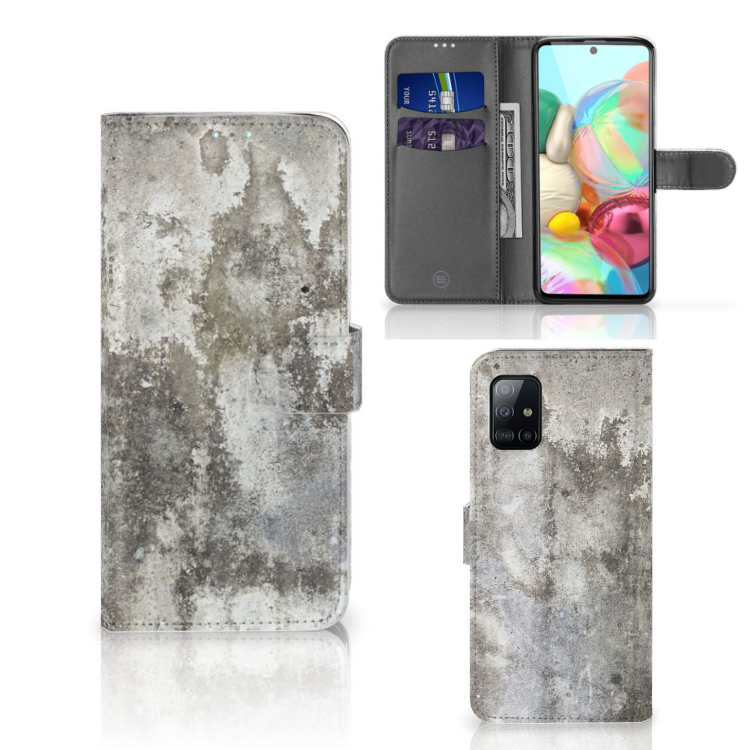 Samsung Galaxy A71 Bookcase Beton Print