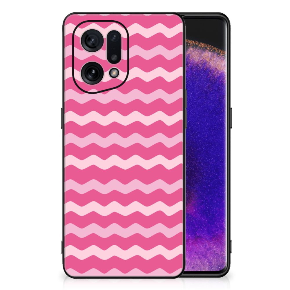 OPPO Find X5 Back Case Waves Pink