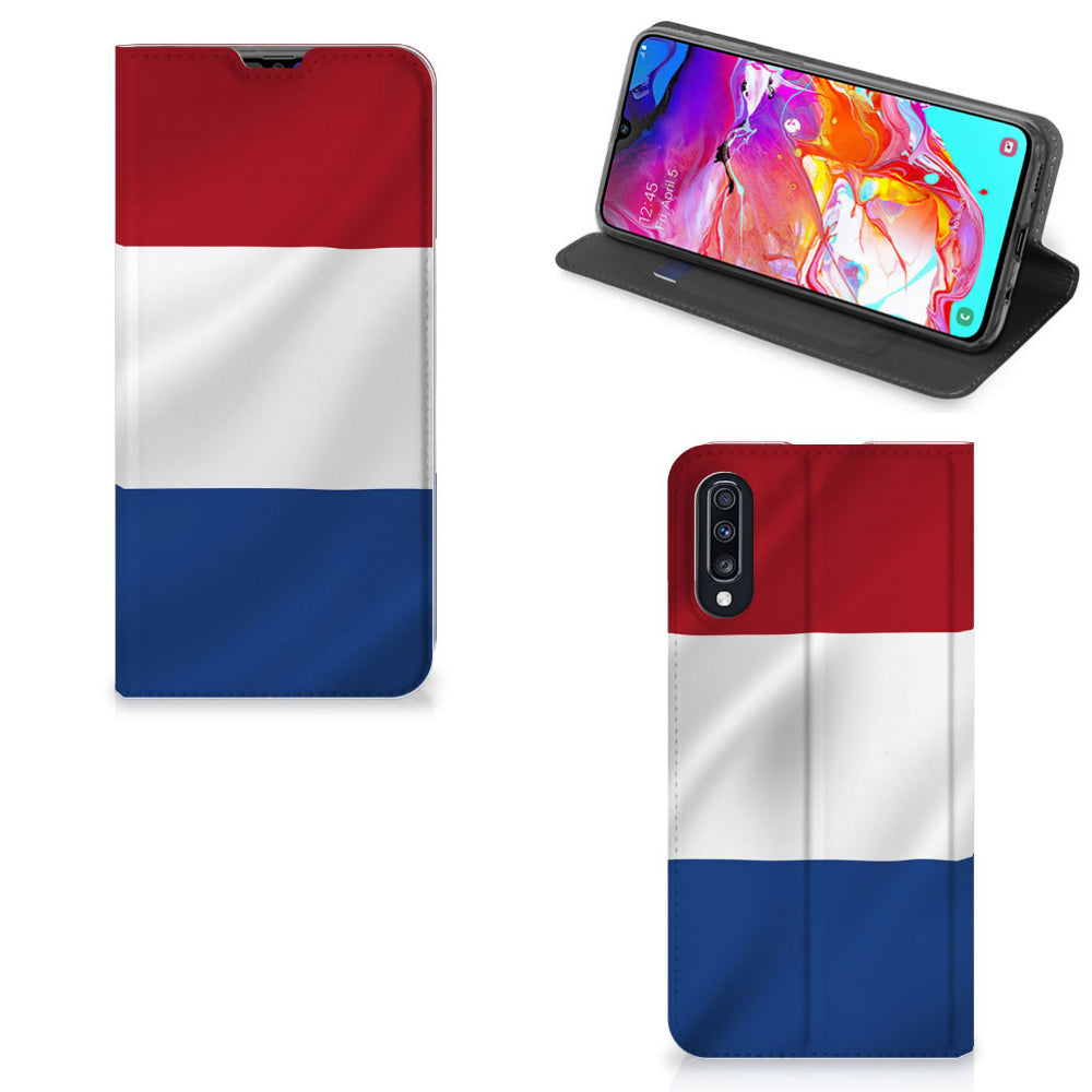 Samsung Galaxy A70 Standcase Nederlandse Vlag
