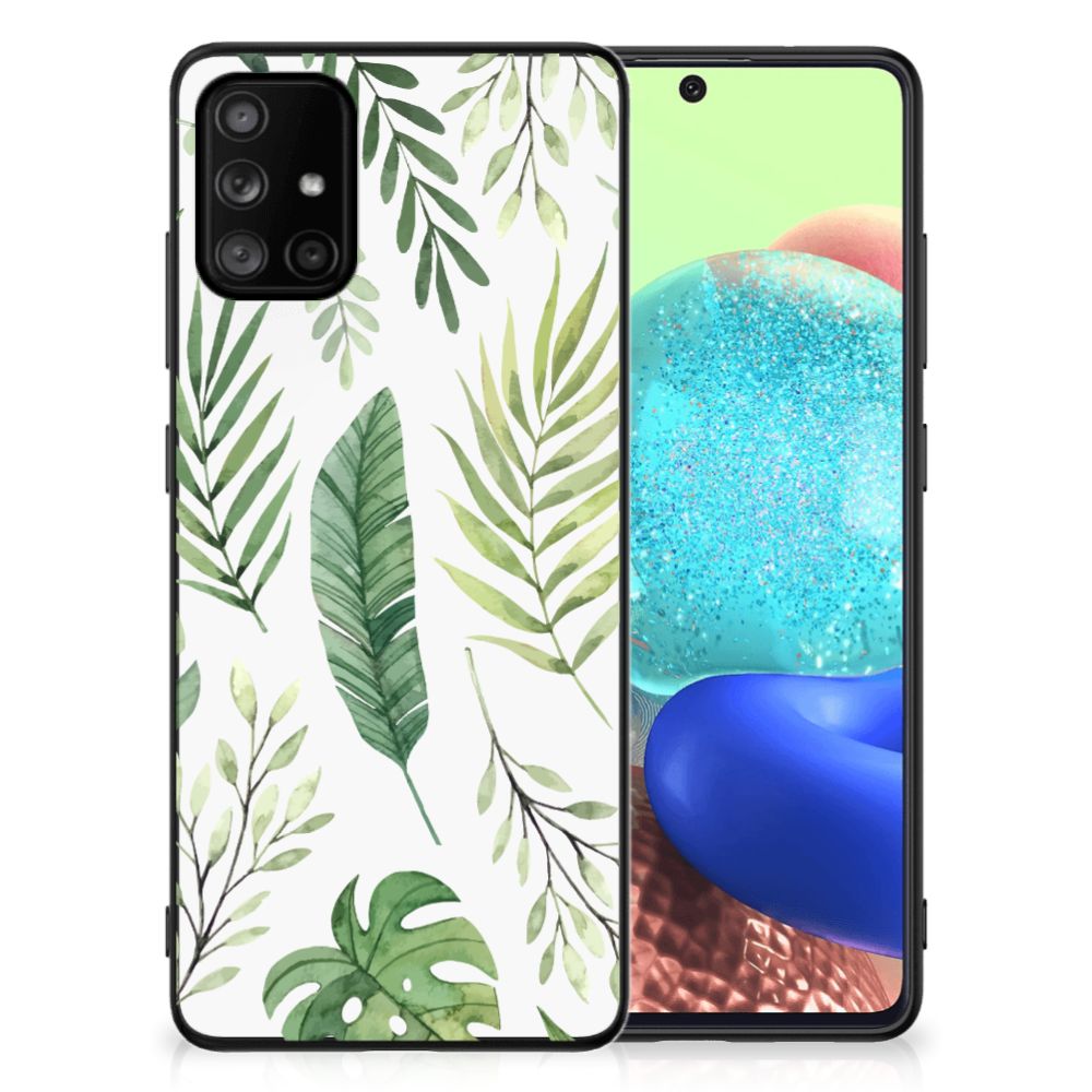 Samsung Galaxy A71 Bloemen Hoesje Leaves