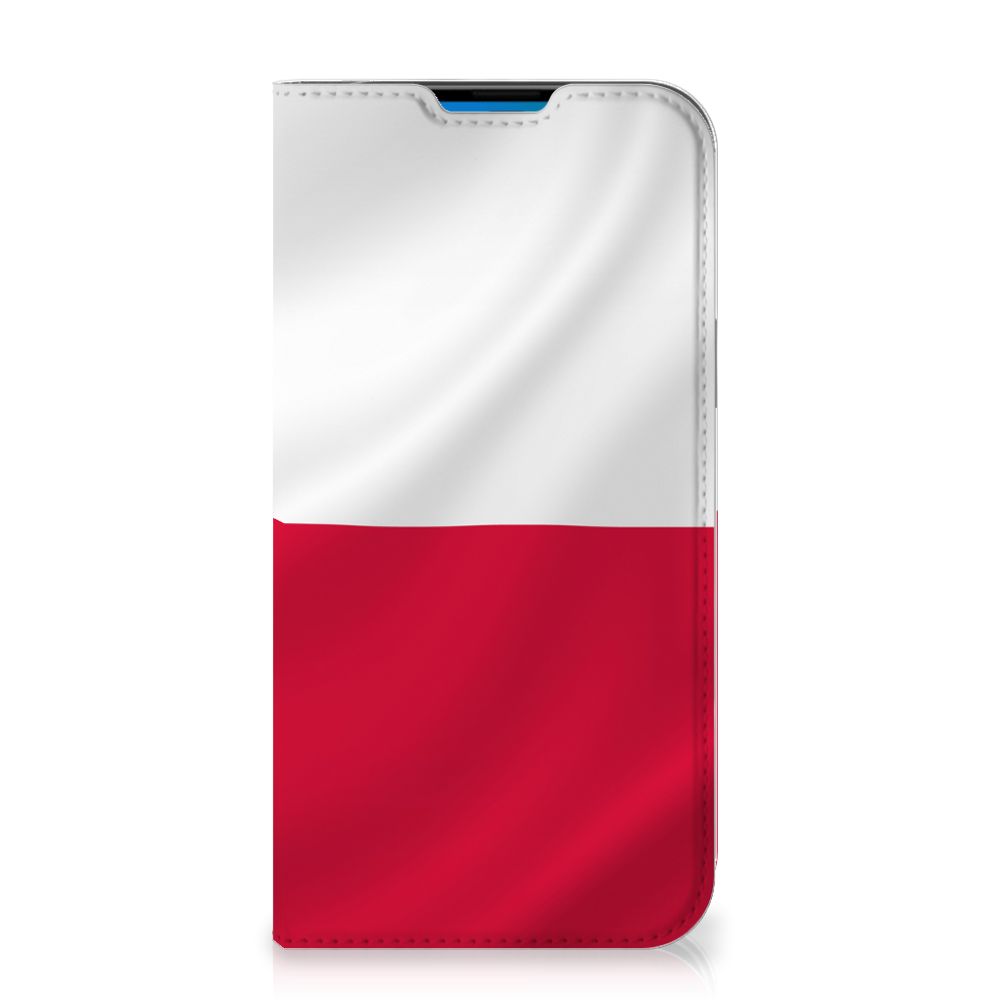 iPhone 14 Pro Max Standcase Polen met de Poolse vlag in klassiek ontwerp.