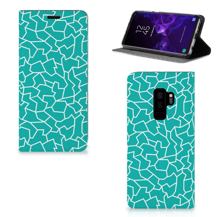 Samsung Galaxy S9 Plus Bookcase Cracks Blue