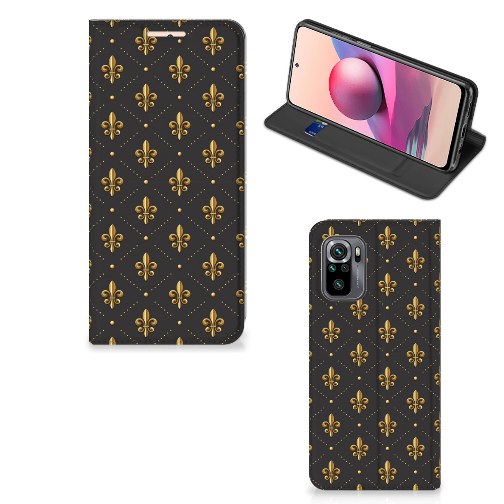 Xiaomi Redmi Note 10 4G | 10S | Poco M5s Hoesje met Magneet Franse Lelie - B2C Telecom