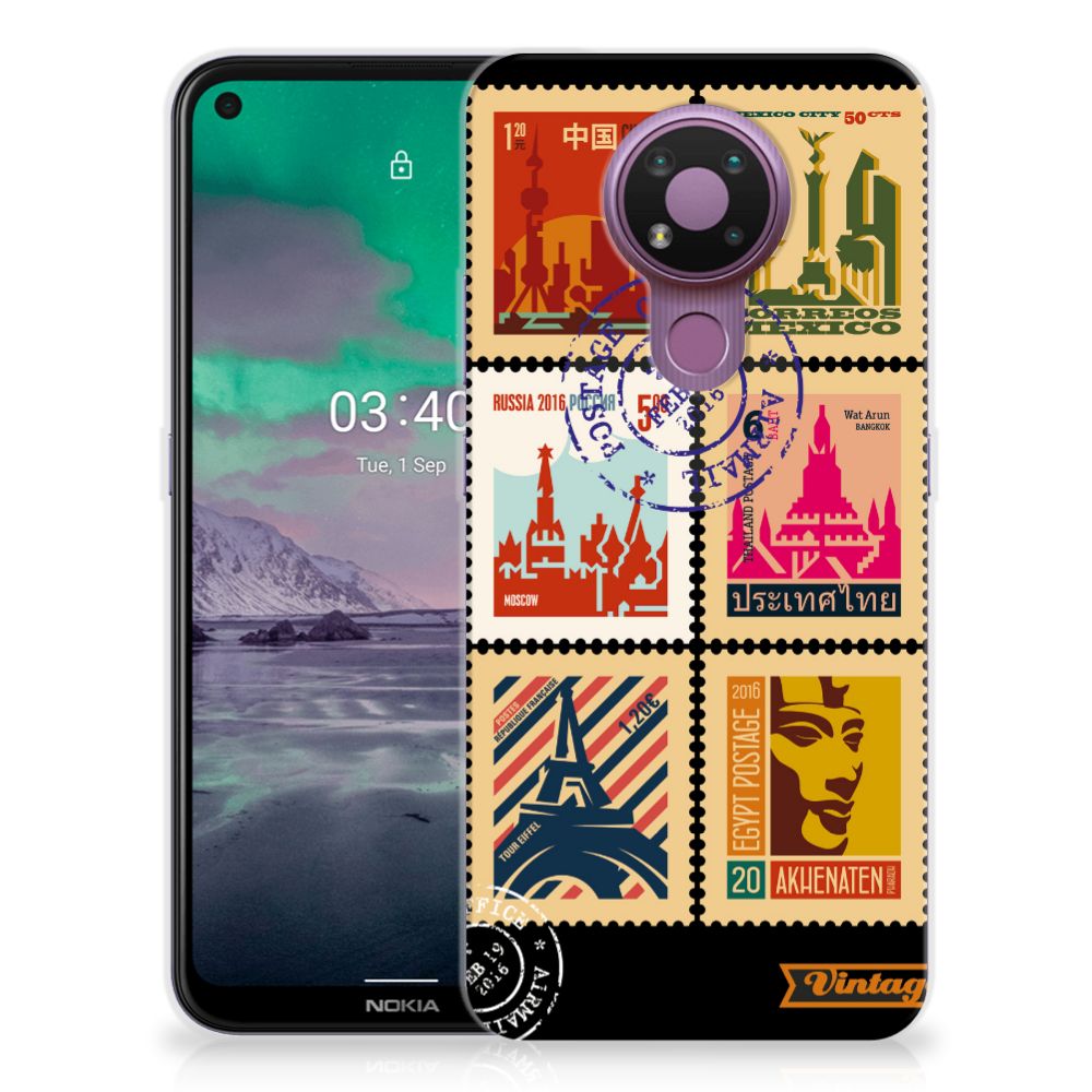 Nokia 3.4 Siliconen Back Cover Postzegels B2C Telecom