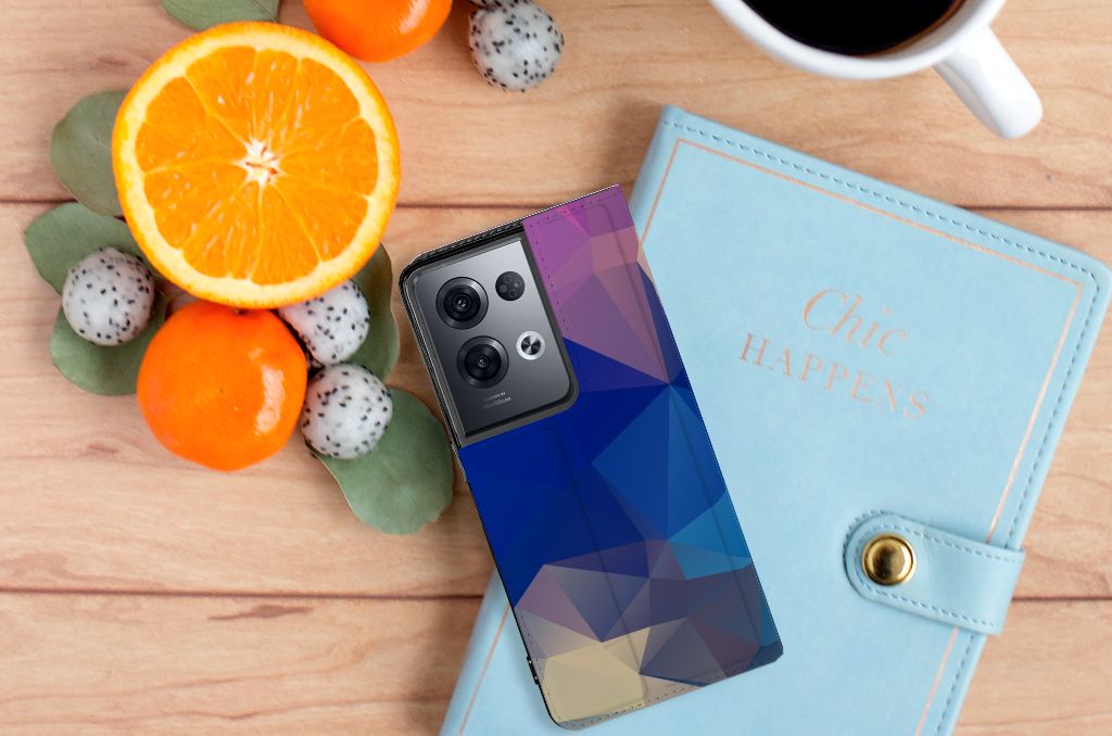 OPPO Reno8 Pro Stand Case Polygon Dark - B2C Telecom