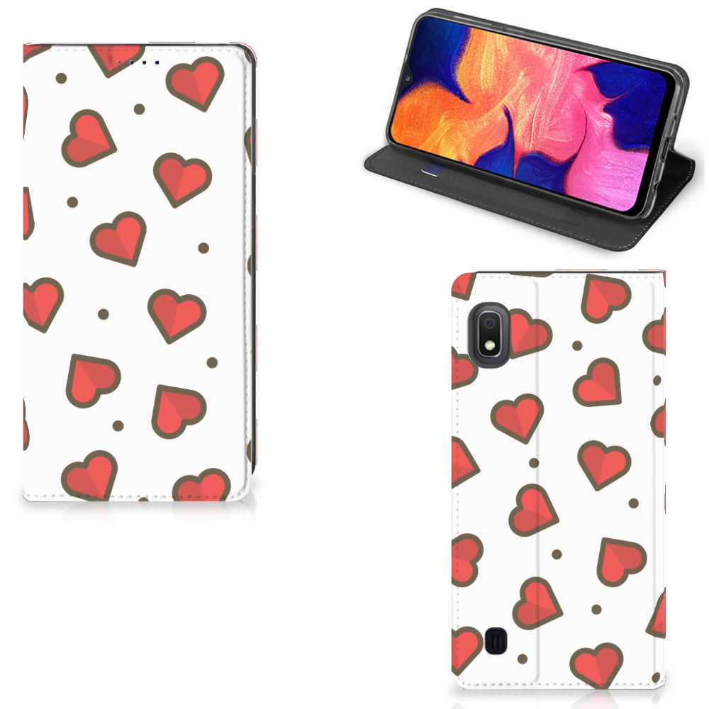 Samsung Galaxy A10 Hoesje met Magneet Hearts