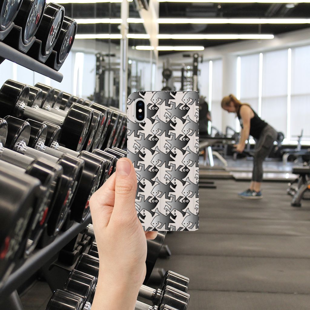 Apple iPhone Xs Max Hoesje maken Salamander Grey