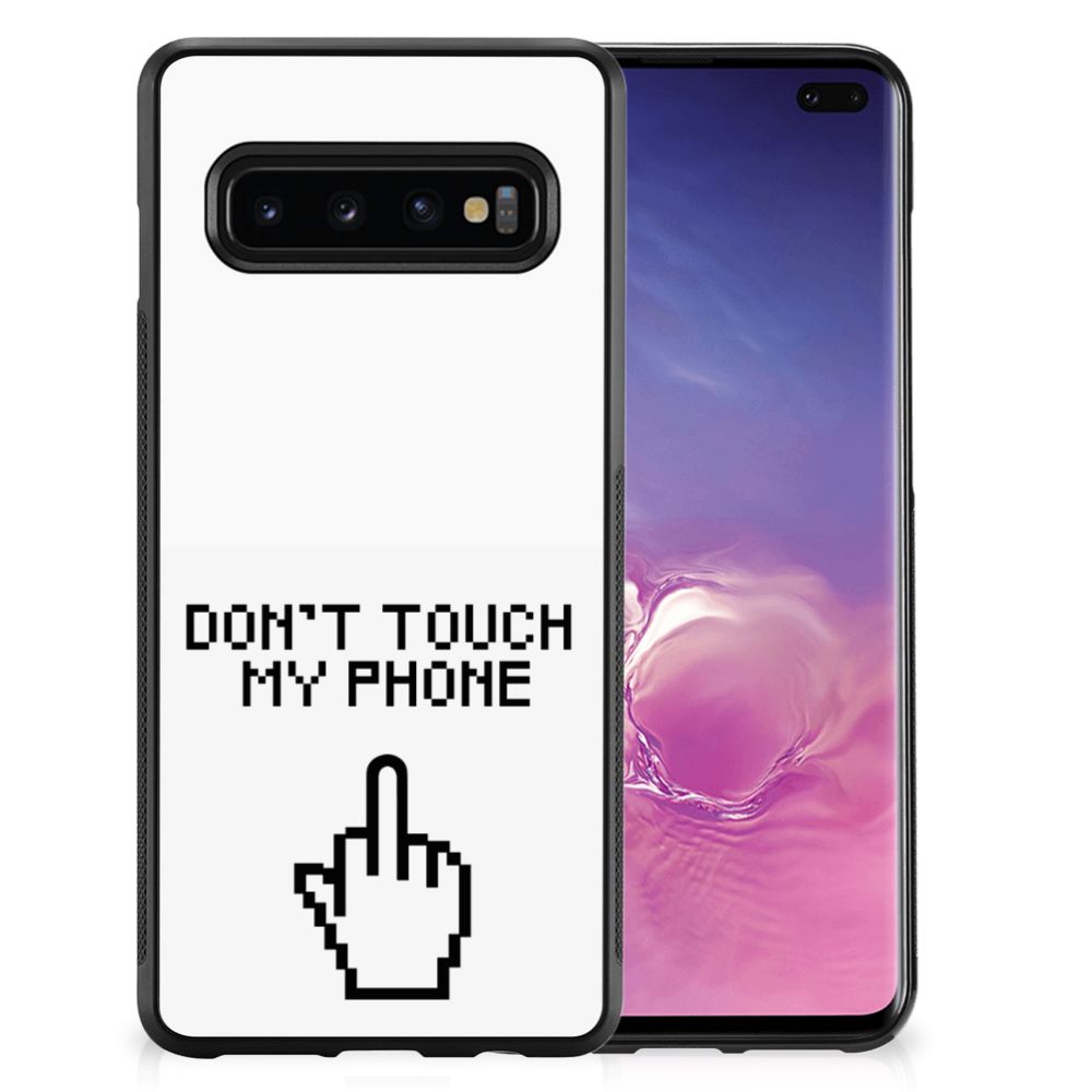 Samsung Galaxy S10+ TPU Hoesje Finger Don't Touch My Phone