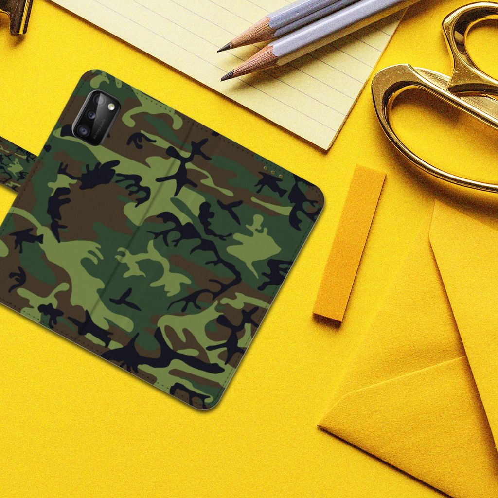 Samsung Galaxy A41 Telefoon Hoesje Army Dark