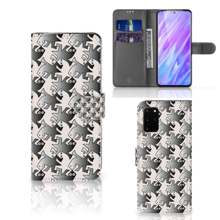 Samsung Galaxy S20 Plus Telefoonhoesje met Pasjes Salamander Grey