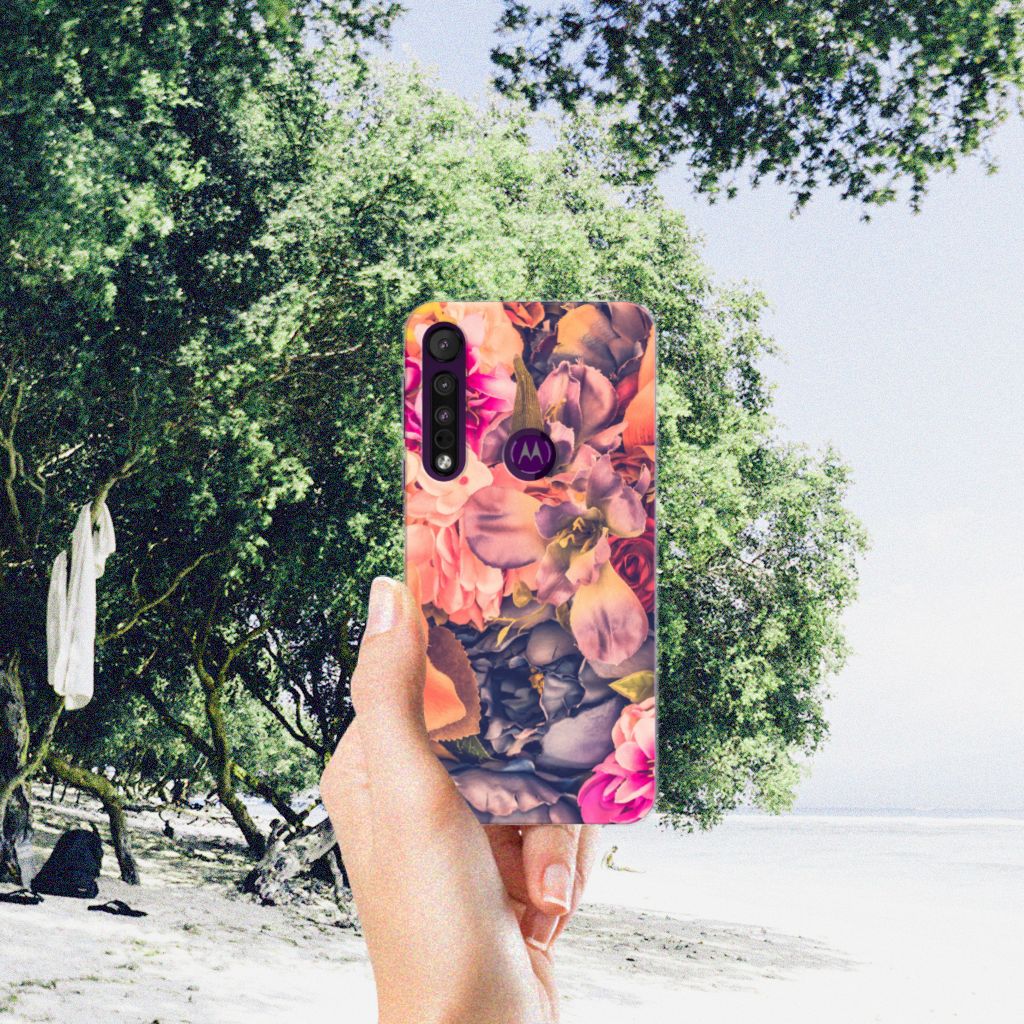 Motorola One Macro TPU Case Bosje Bloemen B2C Telecom