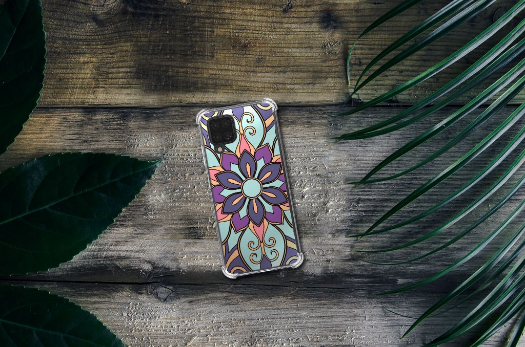 Samsung Galaxy A12 Case Purple Flower - B2C Telecom