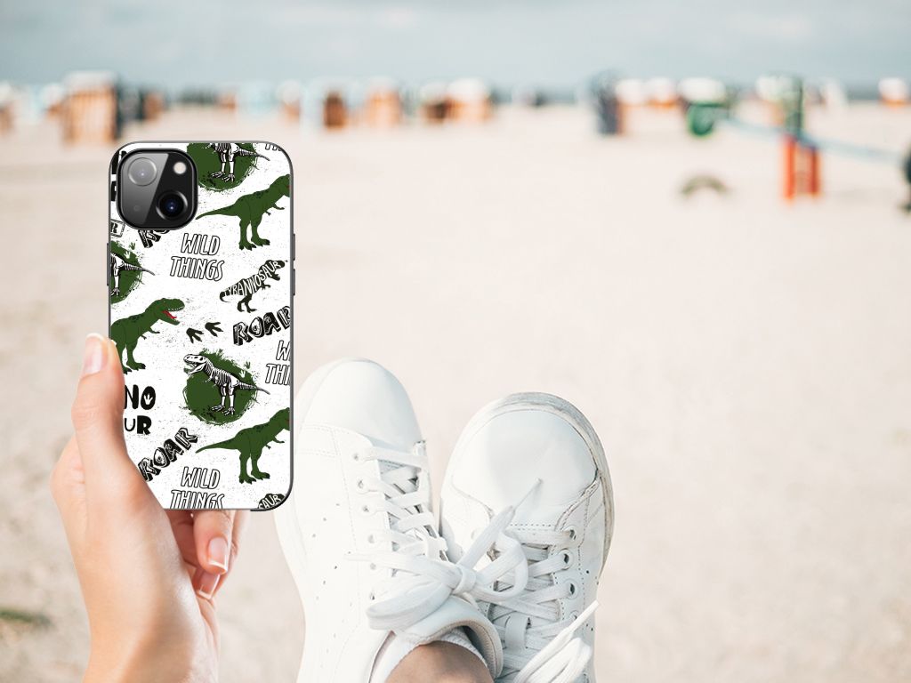 Dierenprint Telefoonhoesje voor Apple iPhone 13 Dinosaurus B2C Telecom