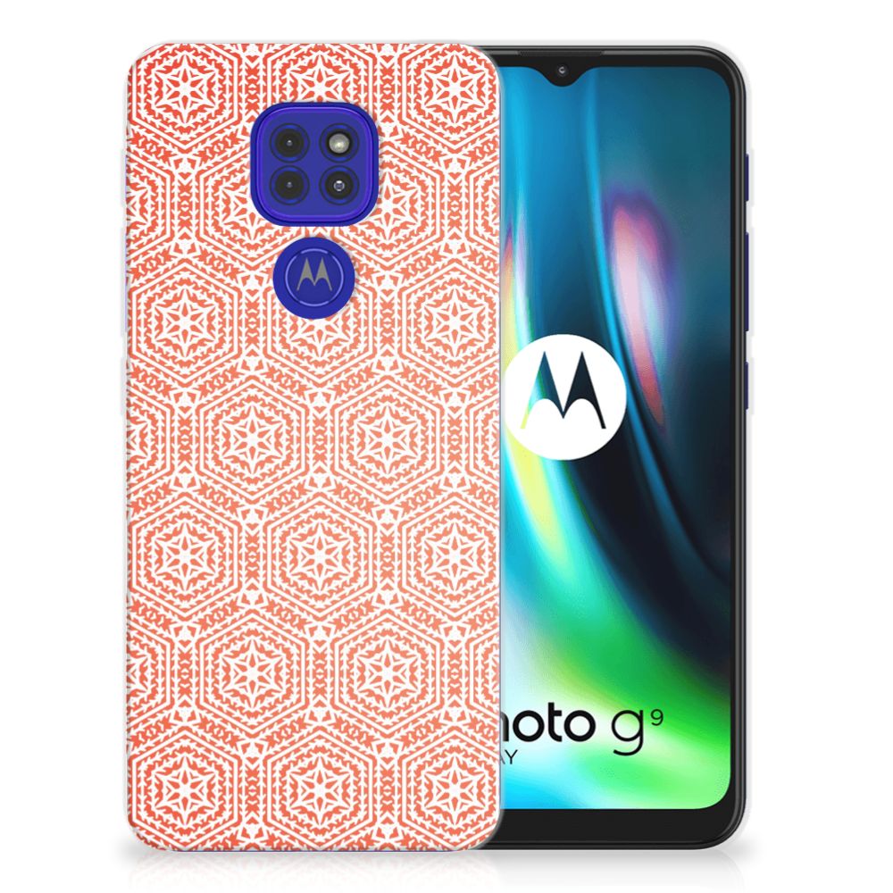 Motorola Moto G9 Play | E7 Plus TPU bumper Pattern Orange B2C Telecom