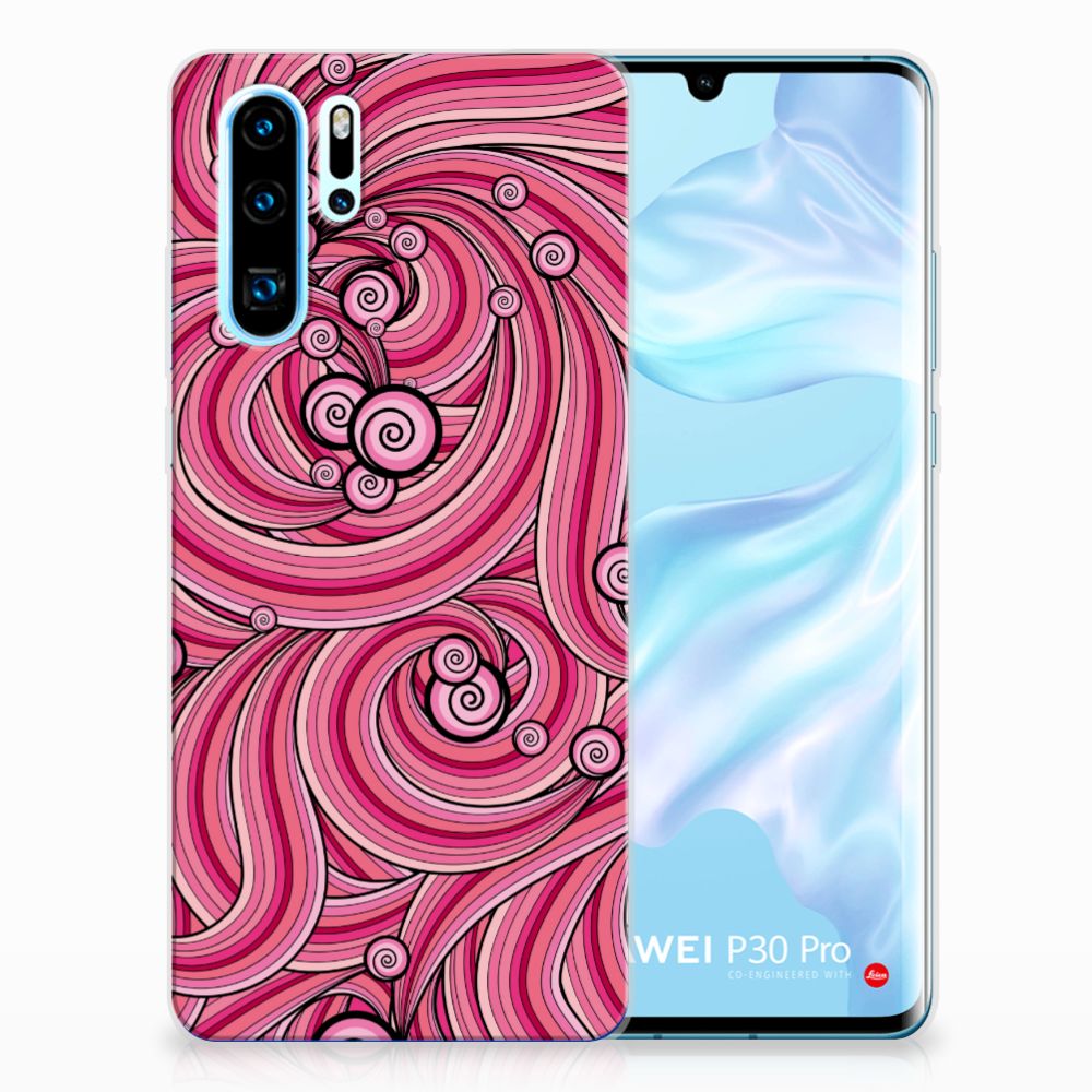 Huawei P30 Pro Hoesje maken Swirl Pink