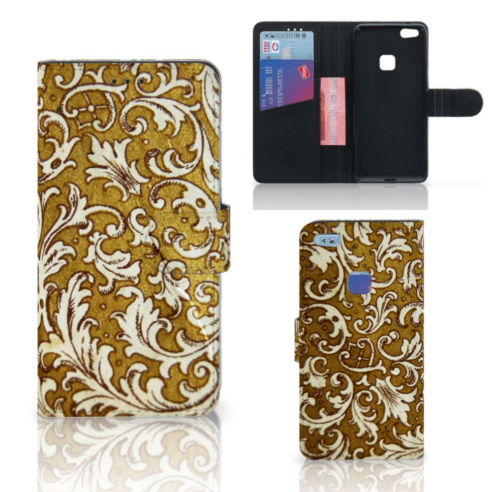 Wallet Case Huawei P10 Lite Barok Goud
