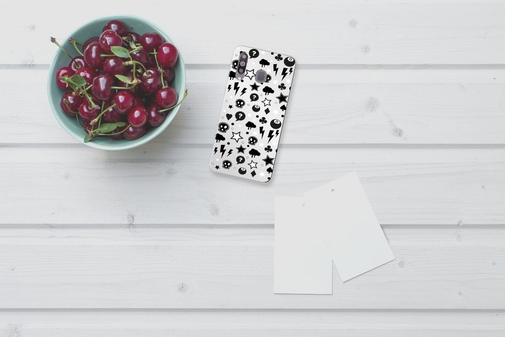 Silicone Back Case Samsung Galaxy M30 Silver Punk
