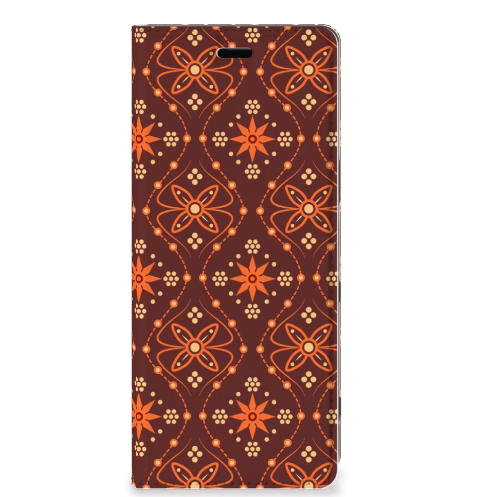 Sony Xperia 5 Hoesje met Magneet Batik Brown - B2C Telecom
