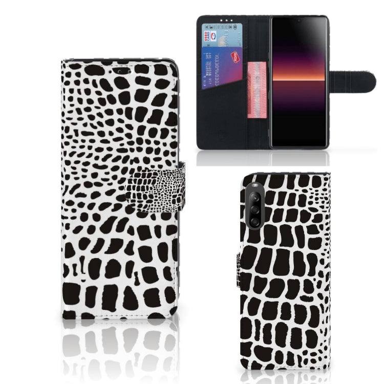 Sony Xperia L4 Telefoonhoesje met Pasjes Slangenprint