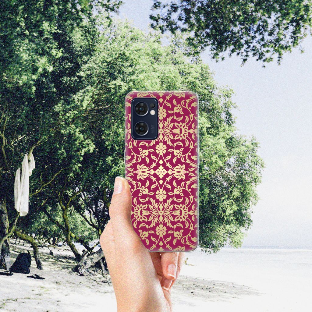 Siliconen Hoesje OPPO Reno 7 5G | Find X5 Lite Barok Pink B2C Telecom